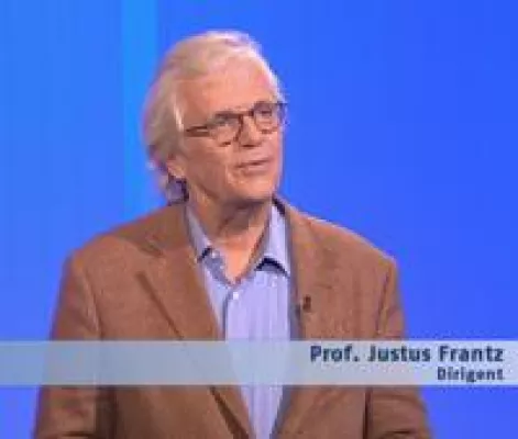 Bild: Bruder Paulus im Gespräch mit Justus Frantz - Sonntag, 12.10.2008, 8.30 Uhr, N24 Ethik „Um Gottes Willen"