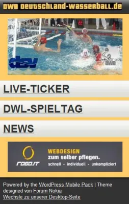 Bild: Deutschland Wasserball setzt auf mobile Webseite und Hosting von rogo.it