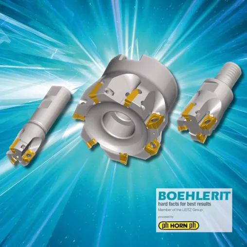 ISO 90P: Eckenfräsen mit optimiertem Schnittverhalten. Bild: ISO 90P: Eckenfräsen mit optimiertem Schnittverhalten.