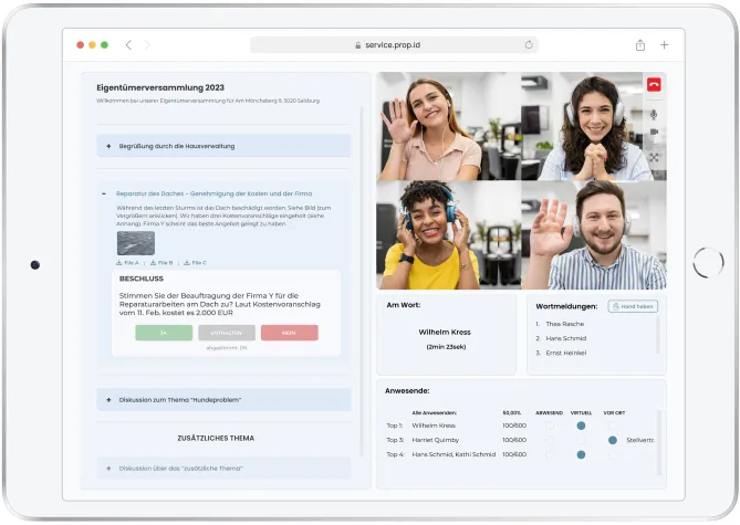Bild: Digitale Eigentümer-Versammlung – wie es funktioniert