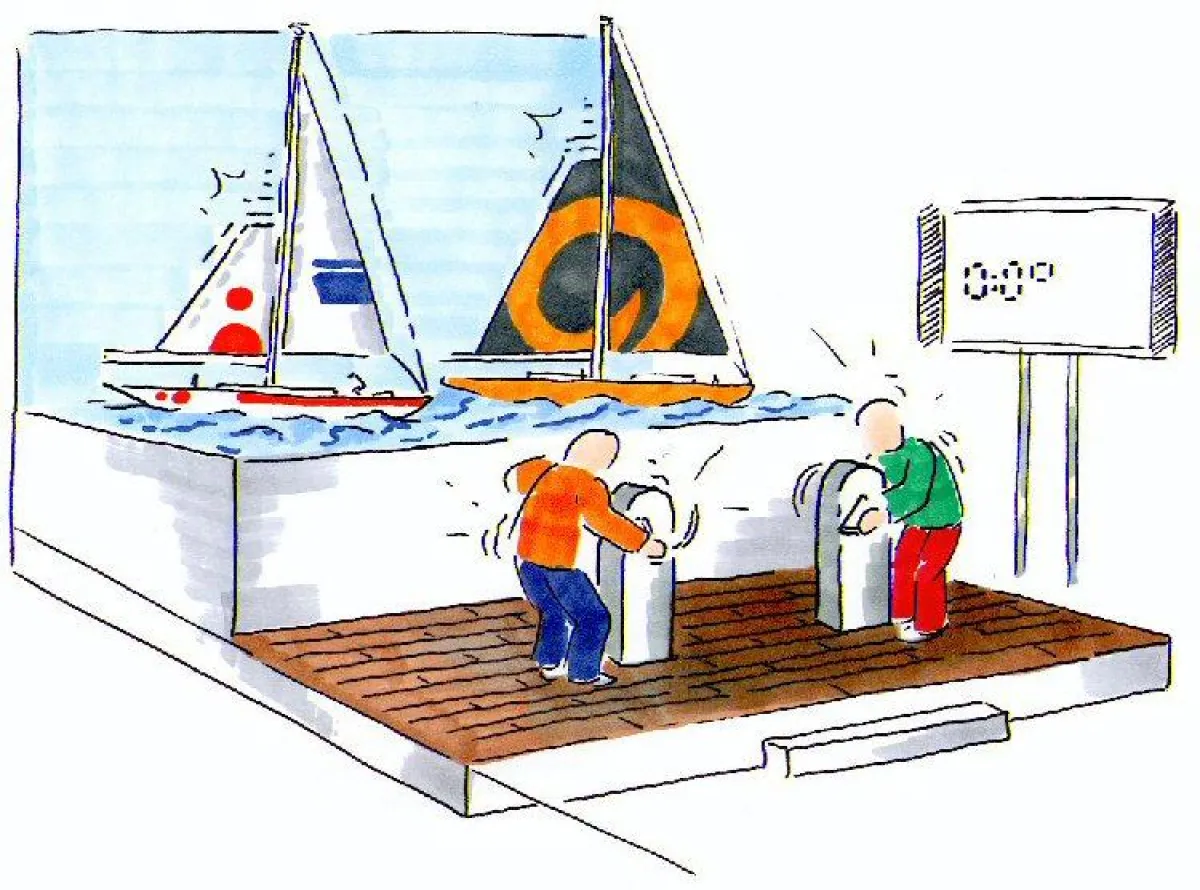 Speed Sailing mit 1 m hohen Modellyachten