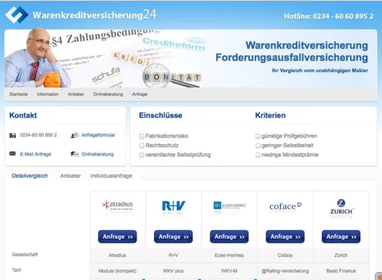 Bild: Erster Onlinevergleich für die Warenkreditversicherung