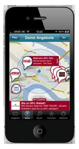 Bild: Mobile Couponing: Distanz zum Angebot hat signifikanten Einfluss auf das Klickverhalten