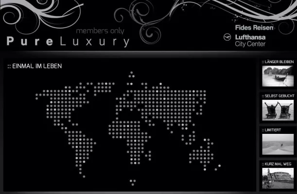 PureLuxury – das neue Luxus-Reiseportal für außergewöhnliche individuelle Reisen für Mitglieder Bild: PureLuxury – das neue Luxus-Reiseportal für außergewöhnliche individuelle Reisen für Mitglieder