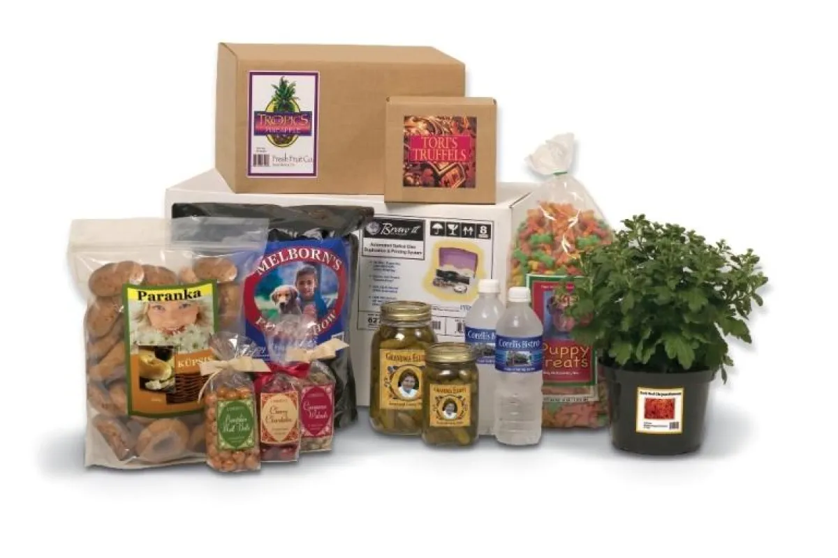 Etiketten in verschiedenen Formen und Größen