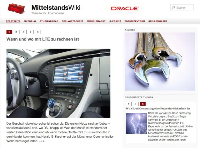Bild: MittelstandsWiki setzt auf HTML5