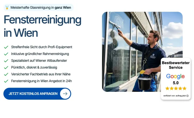 Bild: Feuchtigkeitsschäden an Gründerzeit-Rahmen: Fensterreinigung in Wien reinigt chemie-frei