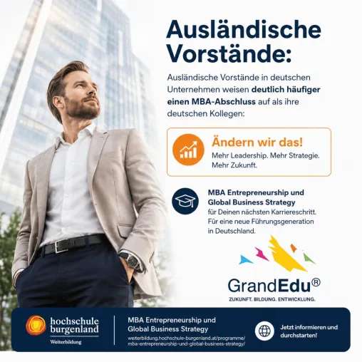 Bild: Mehr MBA-Kompetenz für deutsche Führungskarrieren: GrandEdu wirbt für internationale Managementbildung