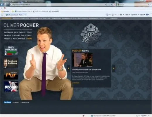 Bild: oliverpocher.de – stets aktuell dank encurioCMS