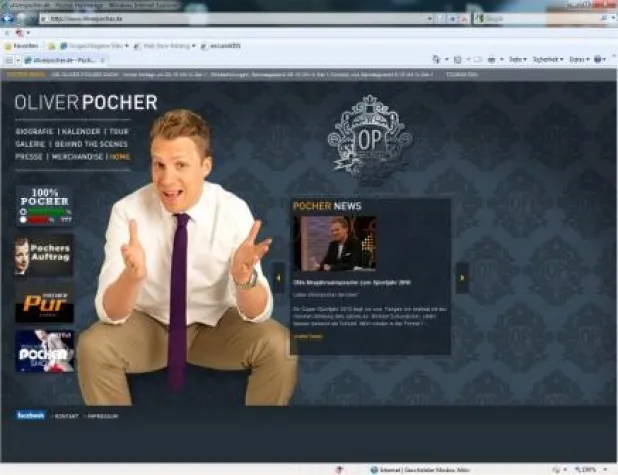Bild: oliverpocher.de – stets aktuell dank encurioCMS