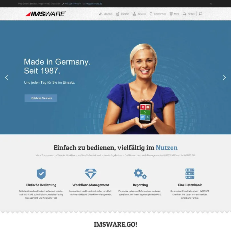 Luftig, freundlich, informativ: Die neue Website von IMSWARE