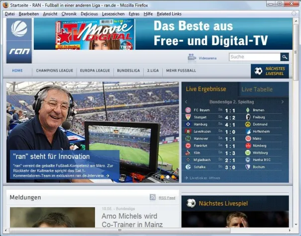 Bild: UEFA Champions League und UEFA Europa League bei ran.de – Technik by itechWorks