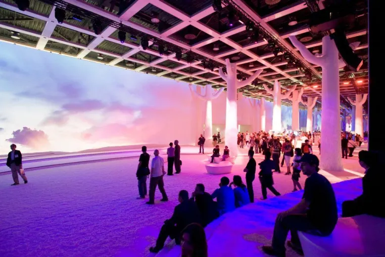 Bild: Sony Messestand bei der Internationalen Funkausstellung in Berlin mit Limelight Veranstaltungstechnik