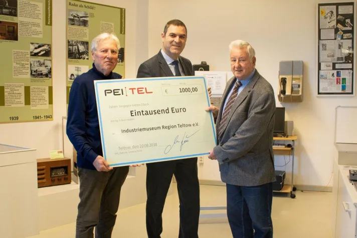 Bild: pei tel spendet an Industriemuseum Teltow