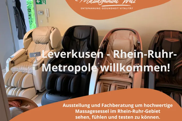 Massagesessel Welt mit neuem Standort in Leverkusen Bild: Massagesessel Welt mit neuem Standort in Leverkusen