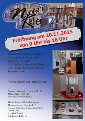 'Notenkeller'-Eröffnung am 20. November Bild: 'Notenkeller'-Eröffnung am 20. November