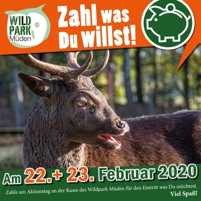 Zahl was Du willst! – Aktion im Wildpark Müden Bild: Zahl was Du willst! – Aktion im Wildpark Müden