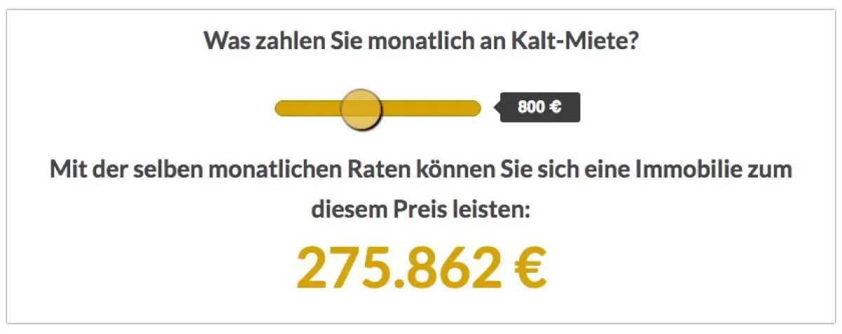 Die Miete ist jeden Monat weg - das Eigenheim bleibt
