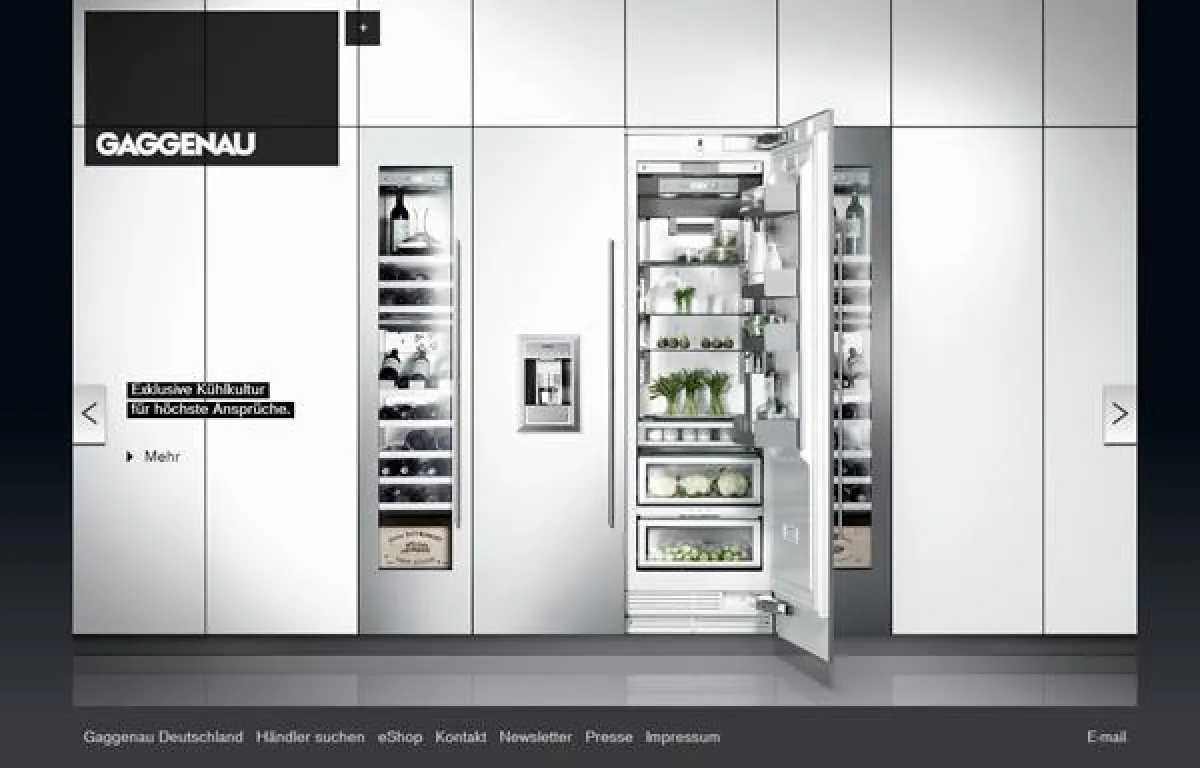 Kuborgh ist am Relaunch der internationalen Website von Gaggenau beteiligt.
