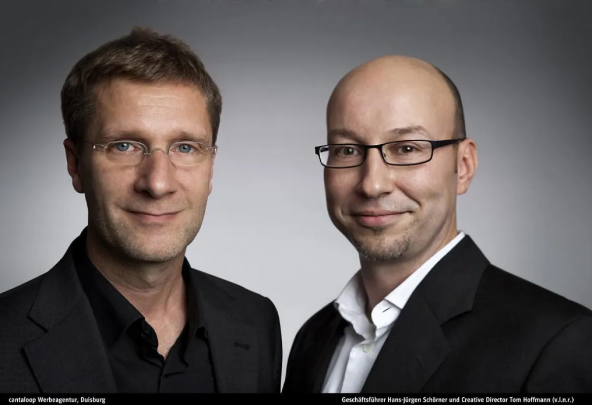 Geschäftsführer Hans-Jürgen Schörner und Creative Director Tom Hoffmann