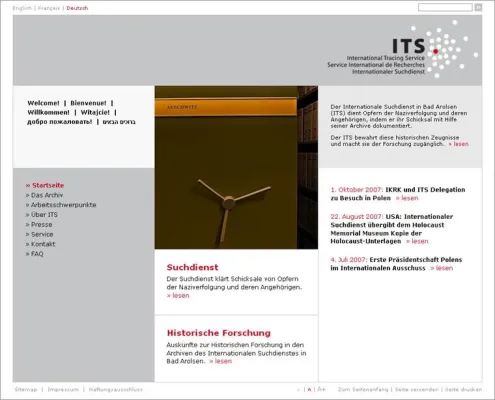 Neue Website von ITS bietet Opfern der Naziverfolgung und Forschern Dienstleistungen online Bild: Neue Website von ITS bietet Opfern der Naziverfolgung und Forschern Dienstleistungen online