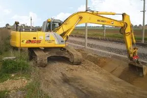 Bild: Gleisbau in Niedersachsen mit HKL Mietmaschinen