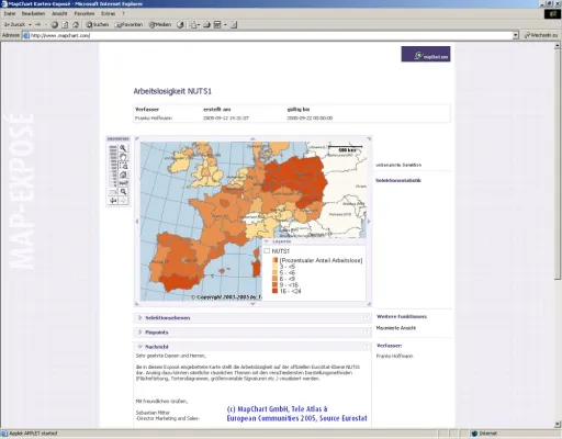 Mit MapChart.com jetzt noch unabhängiger zusammenarbeiten. Neue Online-Publikationsmöglichkeit für thematische Karten steigert weiter die Attraktivität der Geomanagement Online-Plattform Bild: Mit MapChart.com jetzt noch unabhängiger zusammenarbeiten. Neue Online-Publikationsmöglichkeit für thematische Karten steigert weiter die Attraktivität der Geomanagement Online-Plattform
