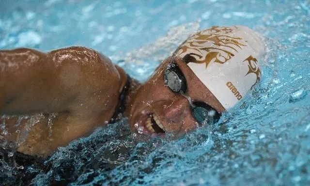 Bild: Kirsten Bruhn bei der Schwimm – EM