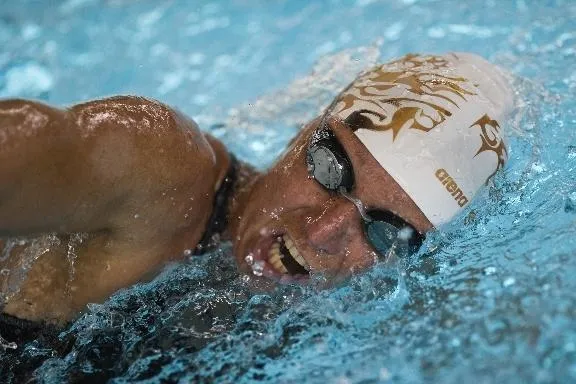 Bild: Kirsten Bruhn bei der Schwimm – EM