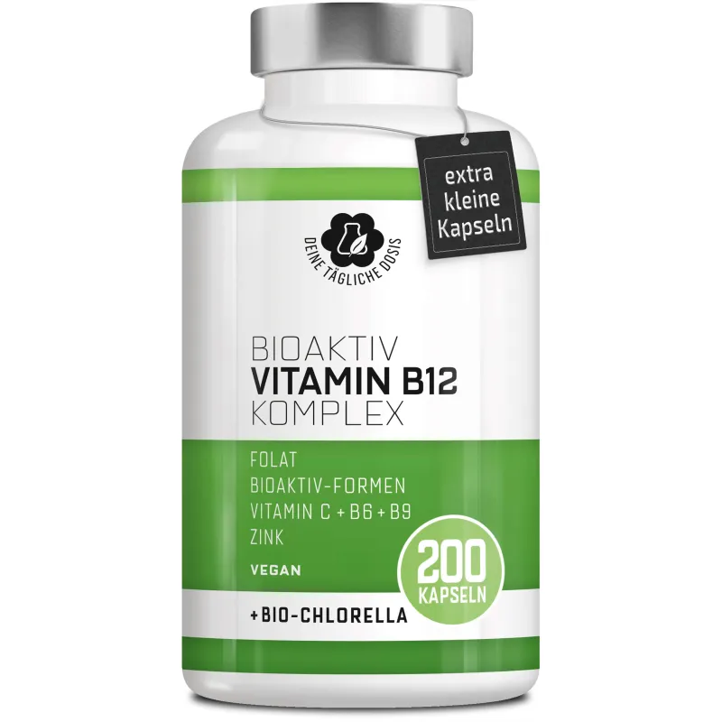 Veganer Premium-Vitamin-B12-Komplex mit Bio-Chlorella und Folat (© Noris Bioscience)
