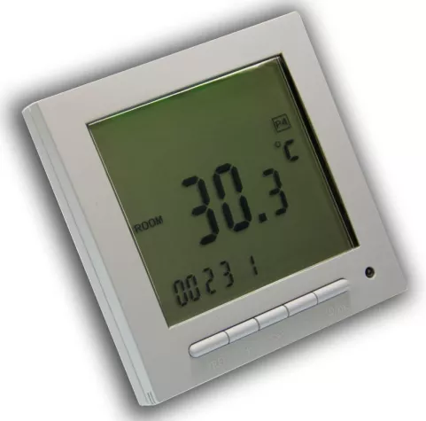 Bild: Digital Thermostat grau mit Wochenprogramm für Fußbodenheizung