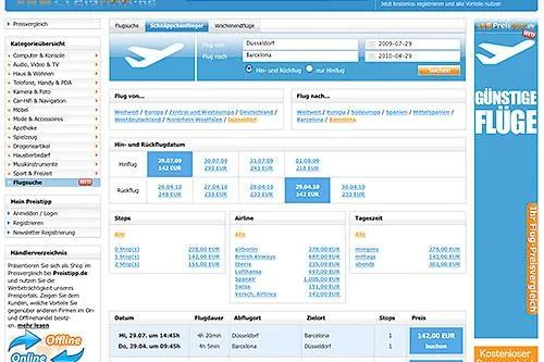 Preisvergleich für Vielflieger - Preistipp.de findet jetzt auch Flugtickets Bild: Preisvergleich für Vielflieger - Preistipp.de findet jetzt auch Flugtickets