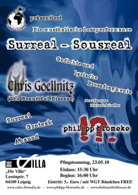 Bild: Musikalische Leseperformance »Surreal-Sousreal« am 23.05.10 in Leipzig - Chris Goellnitz & Philipp Blömeke