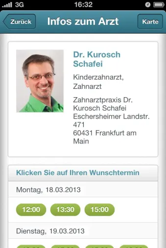 Per App mit einem Klick den nächsten Arzttermin buchen Bild: Per App mit einem Klick den nächsten Arzttermin buchen