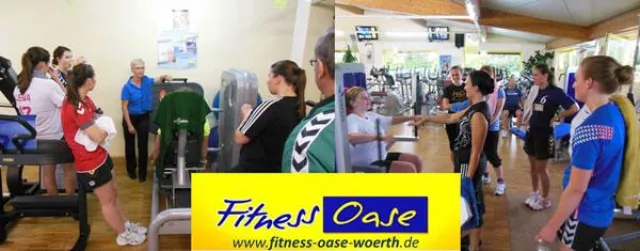 Bild: Handballerinnen des TV Wörth 03 trainieren in der Fitness Oase Wörth für die kommende Saison
