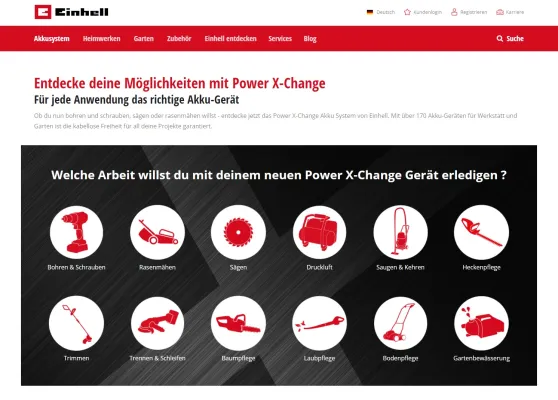 Bild: Einhell Germany AG pusht den Online-Handel von Elektrowerkzeugen mit Online-Produktberatung von Zoovu