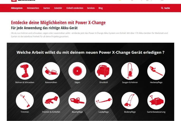 Bild: Einhell Germany AG pusht den Online-Handel von Elektrowerkzeugen mit Online-Produktberatung von Zoovu