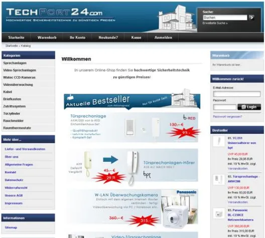 Bild: Neuer Türsprechanlagen und Sicherheitstechnik Online-Shop