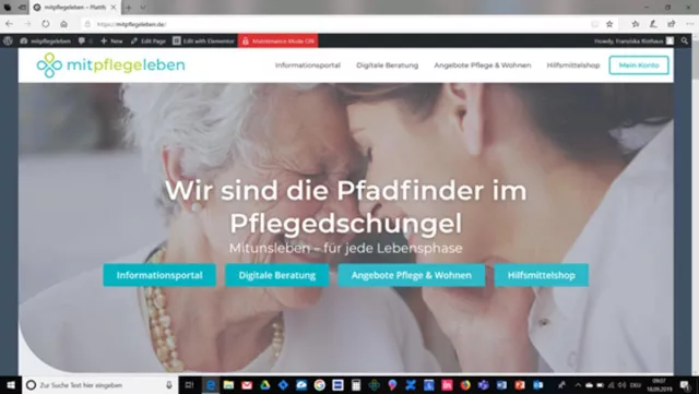 Bild: Online-Portal "mitpflegeleben" hilft bei der Suche nach einem Pflegeplatz