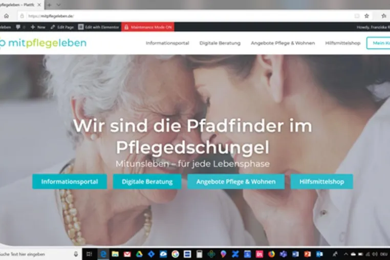 Online-Portal "mitpflegeleben" hilft bei der Suche nach einem Pflegeplatz Bild: Online-Portal "mitpflegeleben" hilft bei der Suche nach einem Pflegeplatz