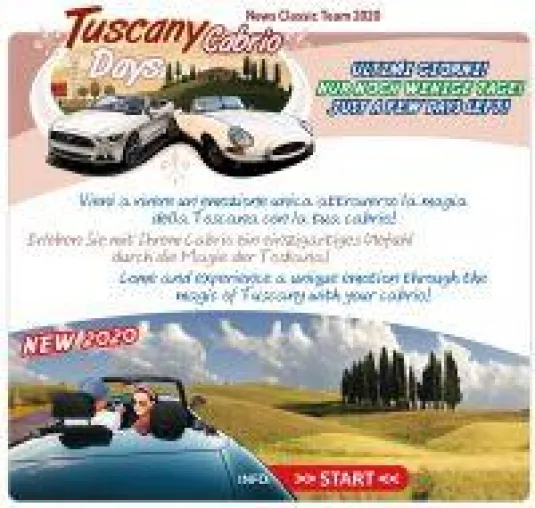 Deadline - "Tuscany Cabrio Days 2020" Bild: Deadline - "Tuscany Cabrio Days 2020"