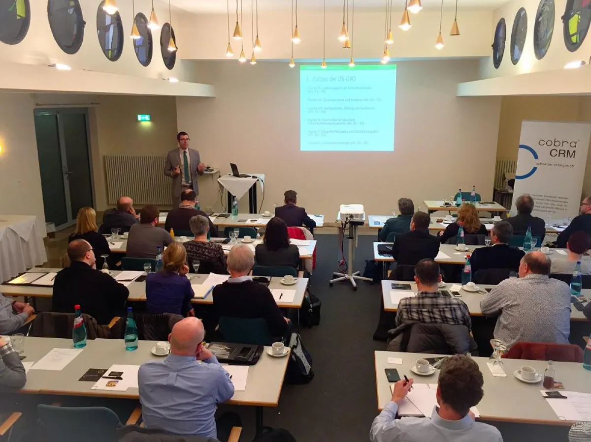 Jan Morgenstern führt die Teilnehmer in die Inhalte der EU-DSGVO ein