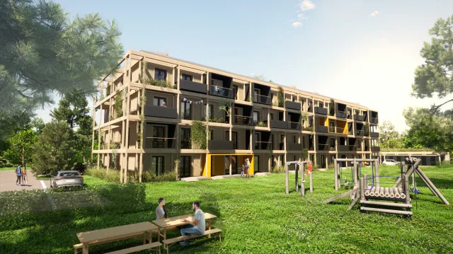 Bild: POS4 Architekten kreieren für das StartUp Imti Enterprises Wohnraum in modularer Holzbauweise