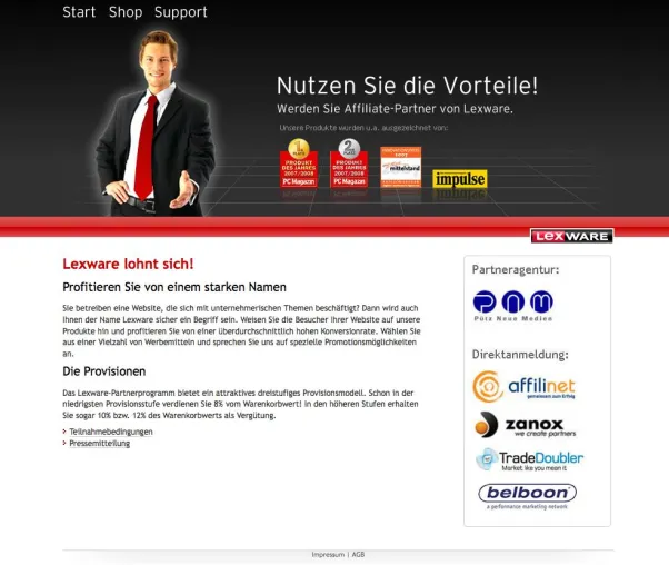 Lexwares Online-Umsatz profitiert durch cleveres Affiliate-Marketing Bild: Lexwares Online-Umsatz profitiert durch cleveres Affiliate-Marketing