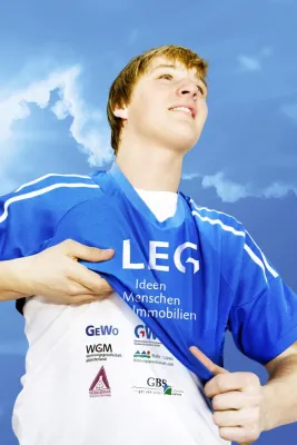 LEG sucht die Super-Kicker - Einführungskampagne zum einheitlichen Markenauftritt der LEG-Gruppe Bild: LEG sucht die Super-Kicker - Einführungskampagne zum einheitlichen Markenauftritt der LEG-Gruppe