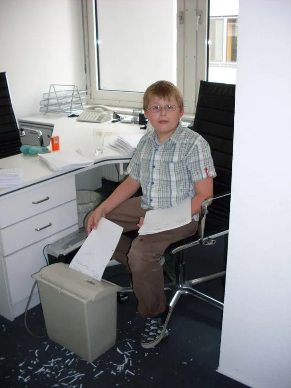 Ein engagierter Schüler in seinem Element