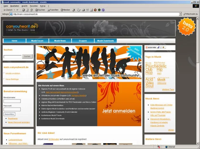 Bild: canyouhearit.de startet kostenlose Web 2.0 Musik Community "mein.canyouhearit.de"