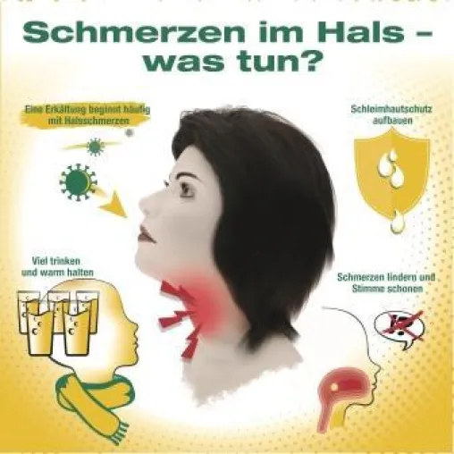 Bild: Schmerzen im Hals – was tun? Erkältungssymptom Halsschmerz nachhaltig lindern