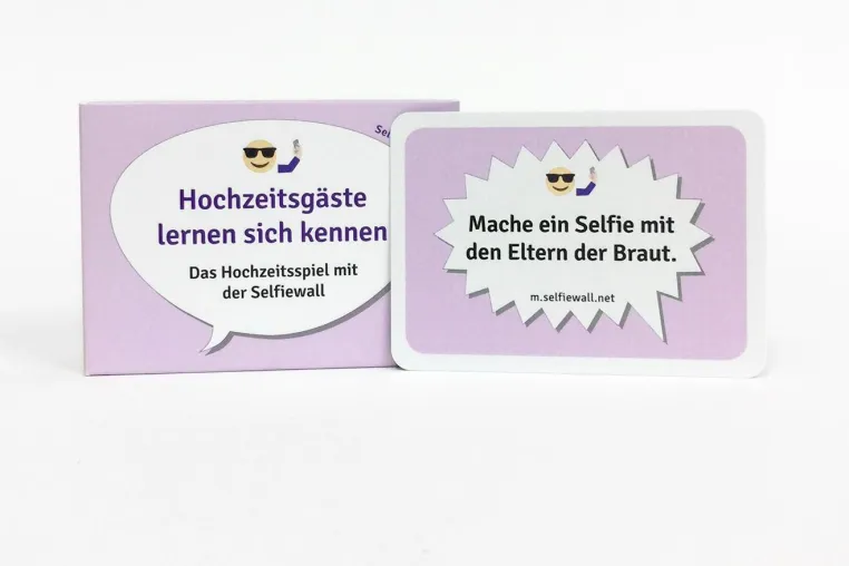 „Hochzeitsgäste lernen sich kennen“ ein Hochzeitspiel mit heiteren Selfie-Aufgaben für die Gäste zum Mitmachen Bild: „Hochzeitsgäste lernen sich kennen“ ein Hochzeitspiel mit heiteren Selfie-Aufgaben für die Gäste zum Mitmachen