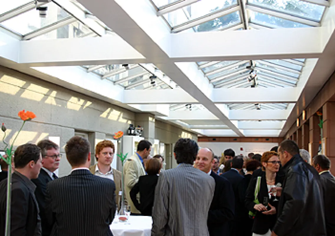 Get - Together der CID - Gäste nach dem Vortrag
